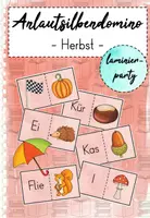 Vorschau - Stationenlernen - Anlautsilbendomino - "Herbst" - Seite 2
