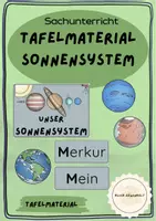 Vorschau - Präsentationen/Tafelbilder - Sonnensystem Tafelmaterial - Deckblatt