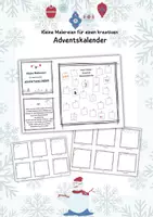 Vorschau - Mal- und Bastelvorlagen - Kreativer Adventskalender - 24 kleine kreative Malanlässe - Deckblatt