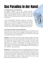 Vorschau - Arbeitsblätter - Das Paradies in der Kunst: Textarbeit (Kunst Oberstufe, Landschaftsmalerei) - Seite 1