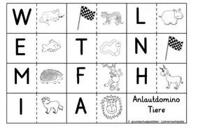 Vorschau - Spiele - Anlautdomino Tiere - Seite 3