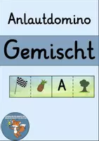 Vorschau - Spiele - Anlautdomino Freiarbeit - Deckblatt