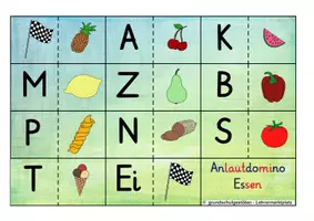Vorschau - Spiele - Anlautdomino Essen Freiarbeit - Seite 1
