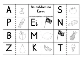 Vorschau - Spiele - Anlautdomino Essen Freiarbeit - Seite 2