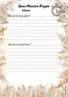 Vorschau - Arbeitsblätter - Feedbackmethode- One-minute-paper - Deckblatt
