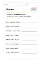 Vorschau - Arbeitsblätter - Nomen erkennen (Großbuchstaben) - Seite 1