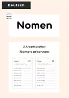 Vorschau - Arbeitsblätter - Nomen erkennen (Großbuchstaben) - Deckblatt
