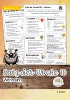 Vorschau - Arbeitsblätter - Satz der Woche 10_Klasse 8-10 - Deckblatt