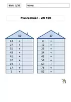 Vorschau - Arbeitsblätter - 40 Arbeitsblätter Rechenhäuser Plus/Minus-ZR 100/mit Lösung - Seite 2