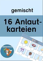 Vorschau - Stationenlernen - Anlaute Kartei Wochenplan Freiarbeit - Deckblatt