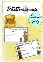 Vorschau - Spiele - Detektivausweise für z. B. Lesespurgeschichten - Deckblatt