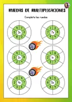 Vista previa - Hojas de trabajo - RUEDAS DE MULTIPLICACIONES - MATEMÁTICAS - página 3