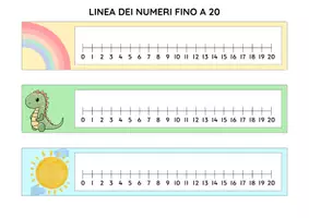 anteprima - Materiale di supporto/inclusione - Linea dei numeri fino a 20 - Pagina di copertina