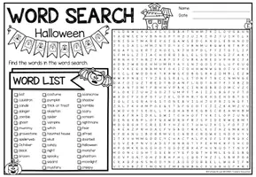 Vorschau - Arbeitsblätter - XXL Word Search Puzzle (Halloween) | Holidays - NO PREP Activity - Seite 1