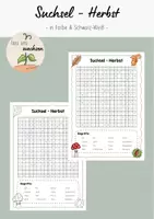 Vorschau - Arbeitsblätter - Suchsel - Herbst (2-fach diff.) - Deckblatt