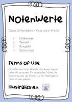 Vorschau - Arbeitsblätter - Notenwerte - Deckblatt