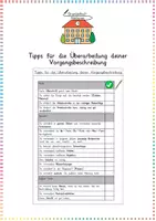 Vorschau - Arbeitsblätter - Vorgangsbeschreibung überarbeiten: Tipps & Checkliste - Deutsch - Kl. 3/4 - Deckblatt