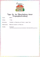 Vorschau - Arbeitsblätter - Vorgangsbeschreibung überarbeiten: Tipps & Checkliste - Deutsch - Kl. 3/4 - Seite 1
