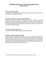 Vorschau - Unterrichtsreihen - Unterrichtsentwurf_Unsere Sinne - Deckblatt