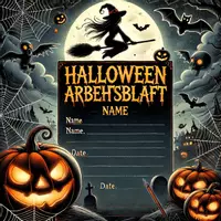 Vorschau - Arbeitsblätter - Arbeitsblatt zum Thema Halloween 🎃 - Deckblatt