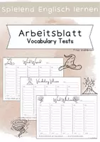 Vorschau - Arbeitsblätter - Vocabulary Tests Englisch - Deckblatt