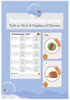 Vorschau - Arbeitsblätter - Rechenspaziergang Herbst (Punkt vor Strich & Aufgaben mit Klammern) Klasse 4 - Deckblatt