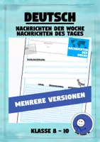 Vorschau - Arbeitsblätter - Nachrichten der Woche / des Tages (mehrere Versionen) - Deckblatt