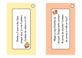 Aperçu - Jeux - Cartes à tâches - problèmes multiplicatifs - Page 2