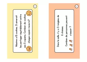 Aperçu - Jeux - Cartes à tâches - problèmes multiplicatifs - Page 3