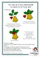 Vorschau - Mal- und Bastelvorlagen - Classroom Printables Weihnachtsglocke Bastelvorlage Weihnachtskarte - Seite 1