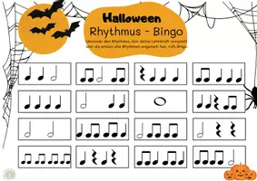 Vorschau - Spiele - Halloween & Herbst Rhythmus Bingo - Seite 2