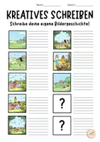 Vorschau - Arbeitsblätter - Kreatives Schreiben im Frühling - Bildergeschichte - Seite 1