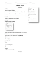 Vorschau - Test - IT PHP PAP Praktische Prüfung Klassenarbeit Variante A B - Deckblatt