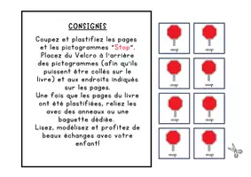 Aperçu - Feuilles d'exercices - Livre Adapté en CAA, Mot de base Stop - Page 2