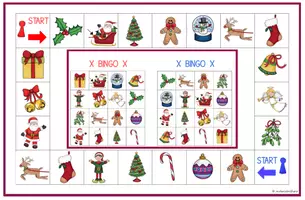 Vorschau - Stationenlernen - Christmas Bingo für Englisch 3-fach differenziert - Seite 1