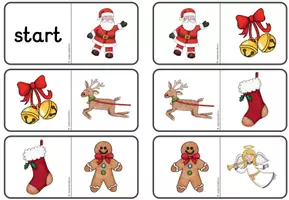Vorschau - Stationenlernen - Christmas Domino für Englisch 3-fach differenziert - Seite 1