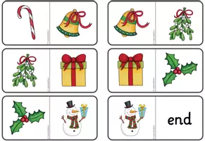 Vorschau - Stationenlernen - Christmas Domino für Englisch 3-fach differenziert - Seite 3