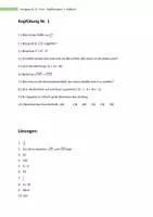 Vorschau - Arbeitsblätter - Kopfrechentraining Klasse 10 ZP10 Kopfübungen Kopfrechnen - Deckblatt