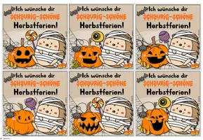 Vorschau - Bildkarten - Herbstferien Grußkarten | Halloween - Seite 1