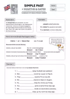 Vorschau - Arbeitsblätter - Simple Past: Aussagen mit regelmäßigen Verben mit Wortfeld Months & Dates - Seite 1