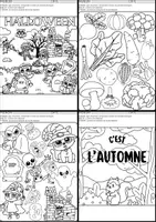 Aperçu - Feuilles d'exercices - Fiches Colorier sans dépasser - période 1 - Page de couverture