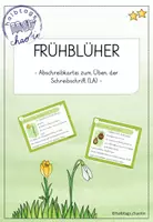 Vorschau - Arbeitsblätter - Frühblüher Abschreibkartei zum Üben der Schreibschrift - LA - mittel - Deckblatt