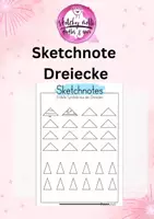 Vorschau - Mal- und Bastelvorlagen - Sketchnote Übung aus Dreiecken Symbole erstellen - Seite 2