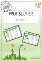 Vorschau - Arbeitsblätter - Frühblüher Abschreibkartei (zum Üben der Schreibschrift) - schwierig - Deckblatt