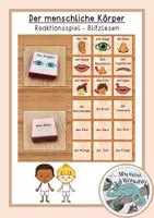 Vorschau - Spiele - Reaktionsspiel Blitzlesen - Körperteile des Menschen (und Handreichung) - Deckblatt