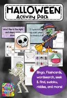 anteprima - Flashcard - Pacchetto di attività per Halloween - Halloween Activity Pack - Pagina di copertina