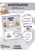 Vorschau - Spiele - Schüttelsätze Halloween | Freiarbeit - Deckblatt