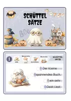 Vorschau - Spiele - Schüttelsätze Halloween | Freiarbeit - Seite 1