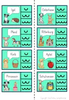 Vorschau - Stationenlernen - Hunde Klammerkarten Silben schwingen FRESCH Deutsch 1.Klasse, 2.Klasse - Seite 3