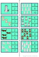 Vorschau - Stationenlernen - Hunde Klammerkarten ZR 10 Mathe Vorschule 1. Klasse - Seite 3
